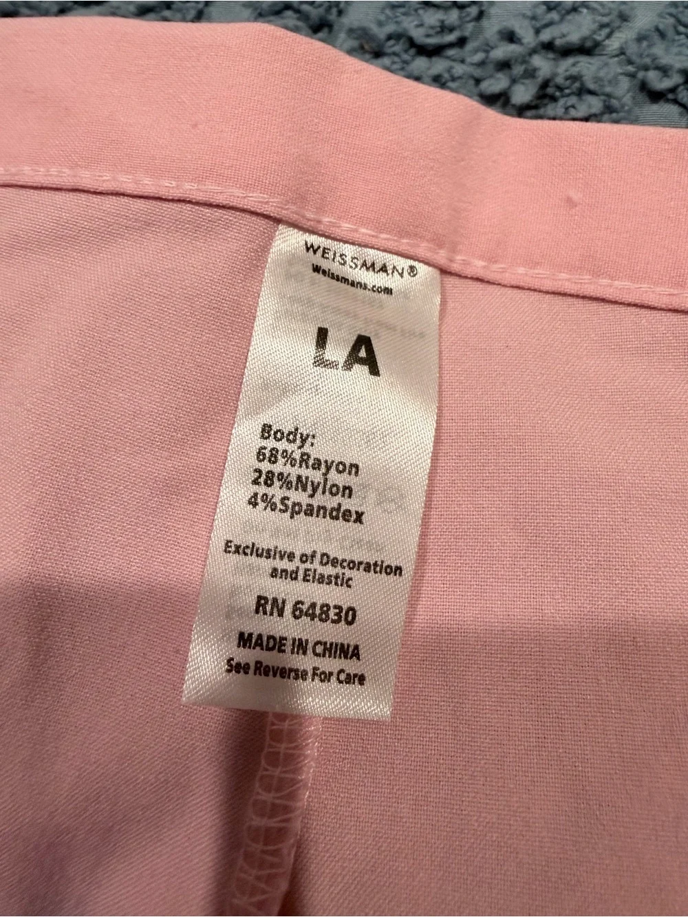 Weissman Pink Split Front Suit Pants Adult Large Wide Leg Dance Costume
